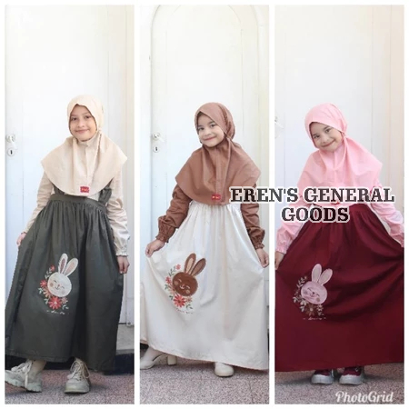 TERMURAH Dress Abaya Anak Perempuan Bahan Katun Premium Variasi Warna Ukuran
