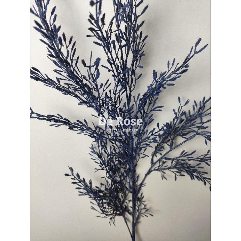 Daun dekorasi Asparagus Beringin Palsu l Artificial Flower SMOKE BUSH Biru
