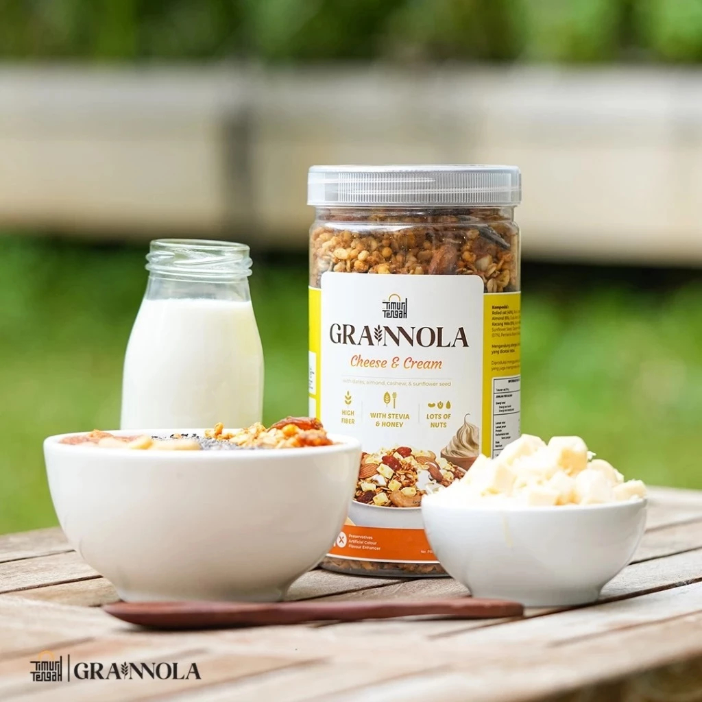 

TIMUR TENGAH - Granola Grainnola Cheese & Cream 500gr - Sereal Sarapan Sehat Rendah Kalori