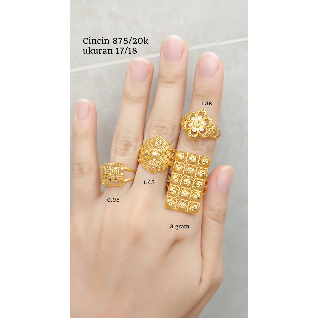 Cincin Bunga Kendari Koleksi Josean Hadiah Ultah Emas Asli
