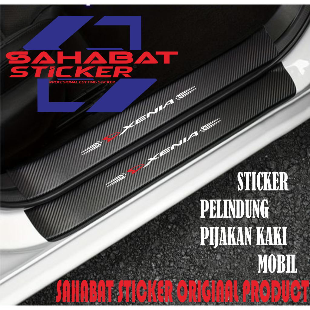 1-9pcs  Stiker Karbon mobil XENIA ,cutting stiker pelindung pintu mobil dari pijakan kaki XENIA
