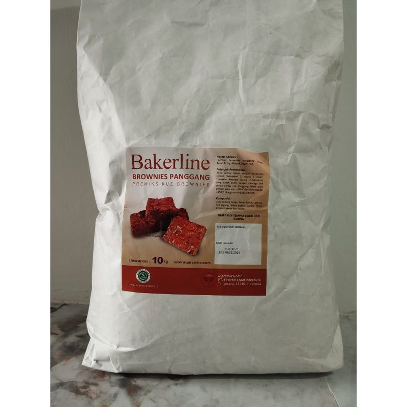 

bakerline brownise panggang (premiks kue brownise) (kemasan repack 250 gr)