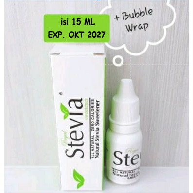 

GROSIR !!! 15 ML ORIGINAL ROYAL STEVIA CAIR PEMANIS ALAMI 0 KALORI / GULA DIABETES HERBAL DIET