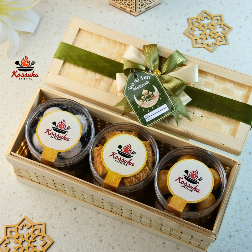 

Hampers Kue Kering Lebaran Diamond Royale Nastar Classic, Kastengel Edam, Brownies Cookies Toples 600ml