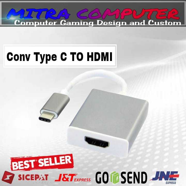 TYPE C TO HDMI | CONVERTER ADAPTER TIPE C TO HDMI | TYPE C MALE TO HDMI FEMALE