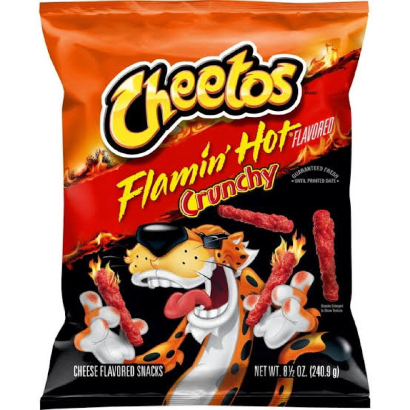

cheetos crunchy flamin hot USA 226.8gr(kemasan baru)
