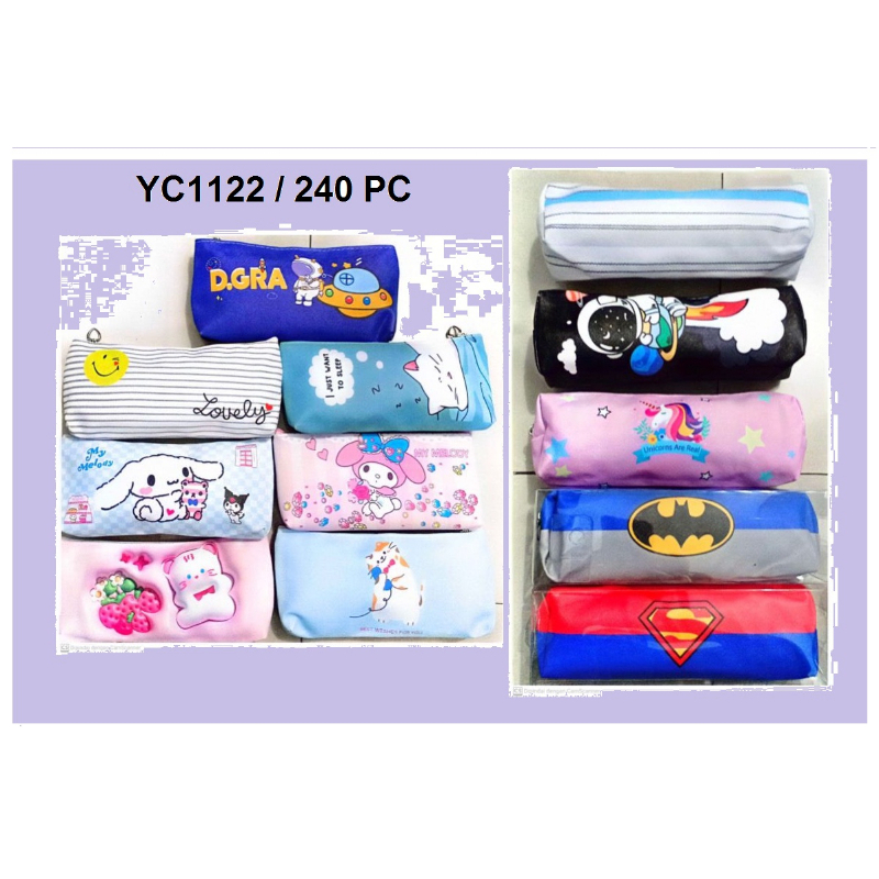 

PENCIL CASE SLETING MTF SUPERHERO/UN/KU/CI/AS/CAT/SMILLE YC1122