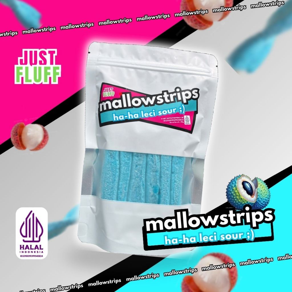 

Mallow Strips HaHa Leci Sour Justfluff Marshmallow [HALAL]