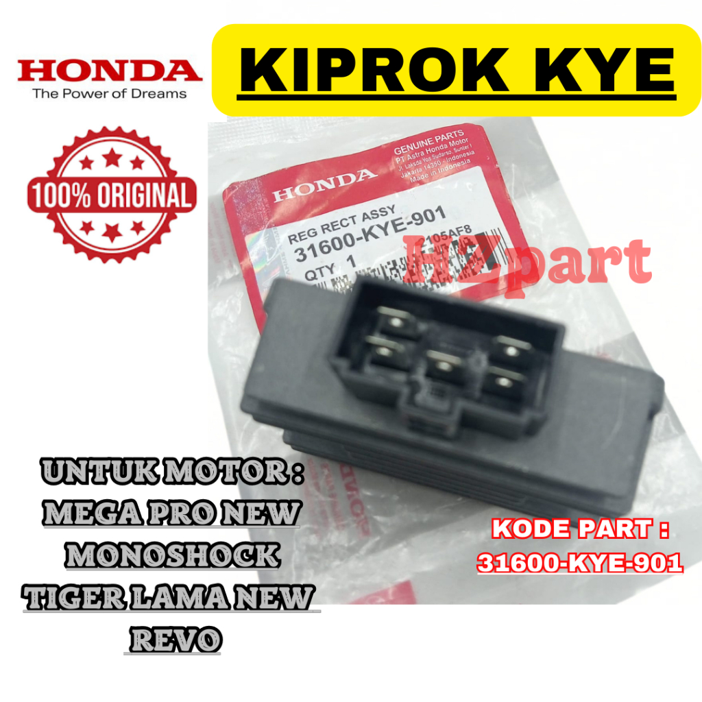 KIPROK MEGAPRO HONDA KODE-KYE ORIGINAL KIPROK MEGA PRO MONOSHOCK/TIGER/MEGA PRO PRIMUS ORI ASLI AHM.