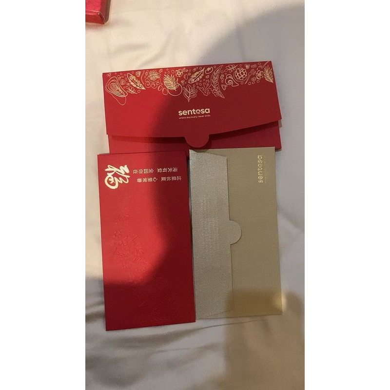 

angpao sentosa singapore 1 pack isi 6 pcs merah emas