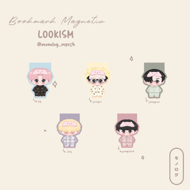 

bookmark magnetic manhwa lookism piyama