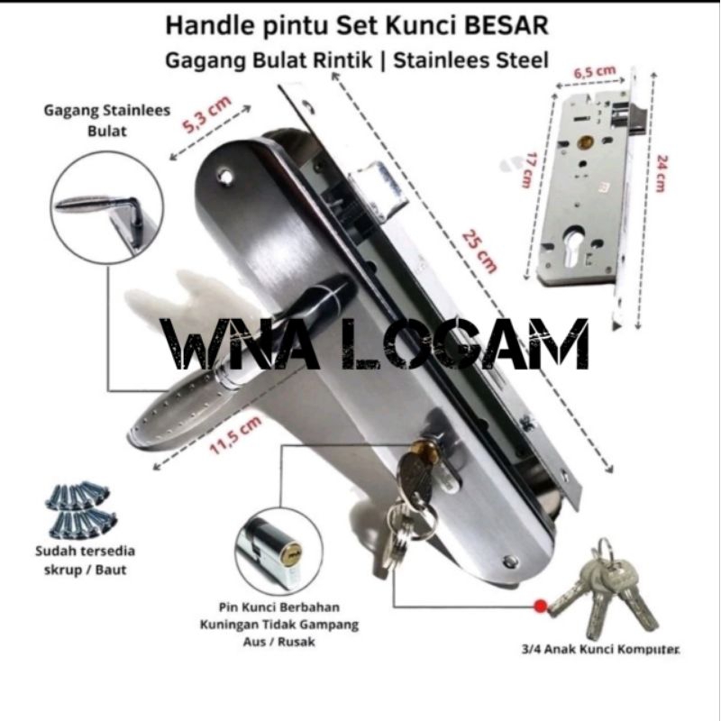 Hendel pintu rumah, Hendel pintu ongkel, hendel pintu kamar