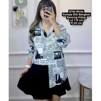 Baju Kemeja Motif Koran IMPORT