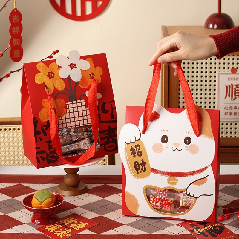

BOX SINCIA DRAGON HAPPY NEW YEAR / KOTAK TENTENG IMLEK CNY / PAPERBOX 2 JAR 500 ML