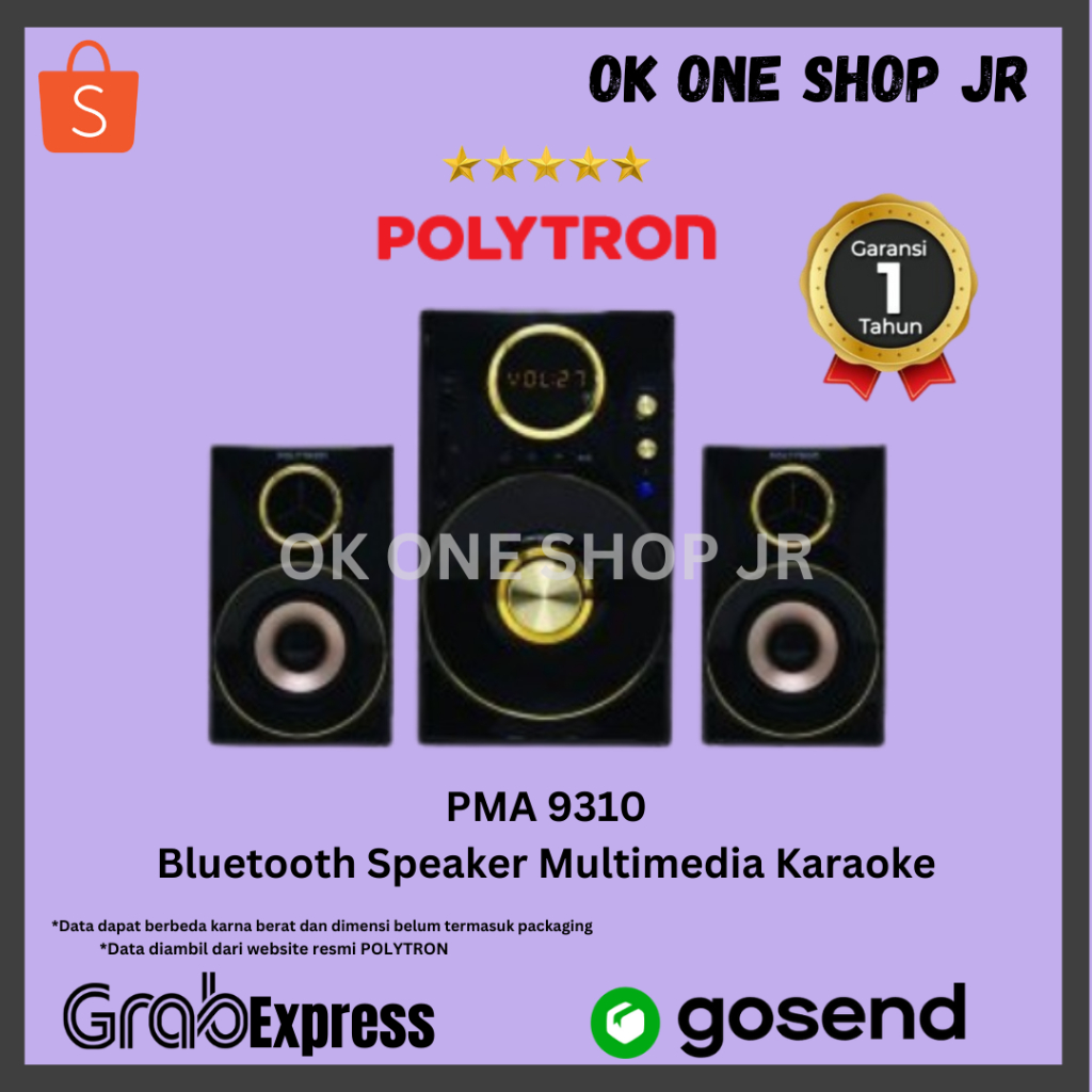 POLYTRON PMA 9310 Bluetooth Speaker Multimedia Karaoke