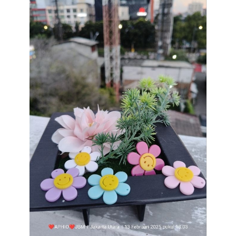 2pc akrilik Bunga matahari smile