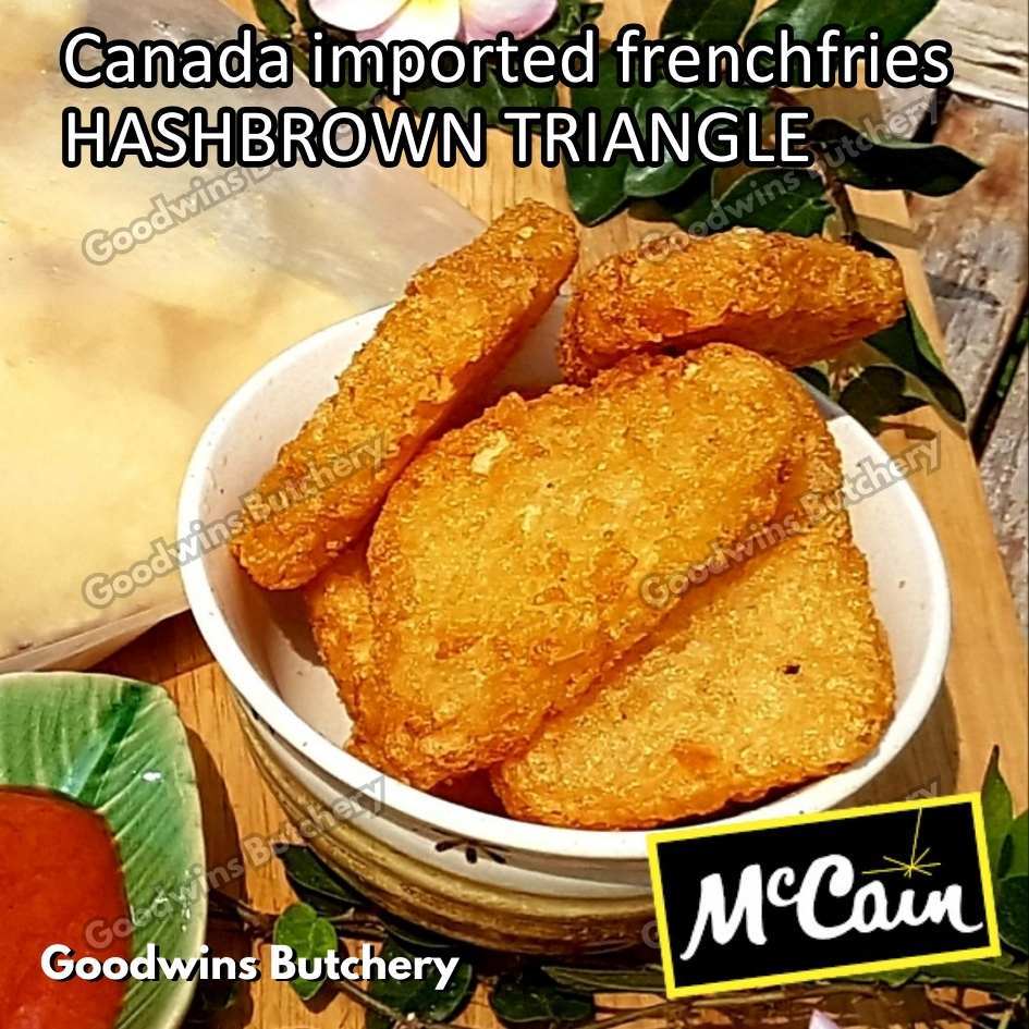 

Frenchfries HASHBROWN PATTIES TRIANGLE McCain Canada kentang goreng frozen import french fries Mc Cain