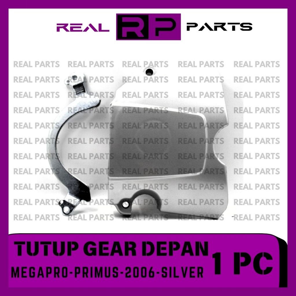 REAL-PARTS/TUTUP-GEAR-GIGI-DEPAN/COVER/MOTOR/HONDA-MEGAPRO-PRIMUS-2006-SILVER/GRADE-ORI