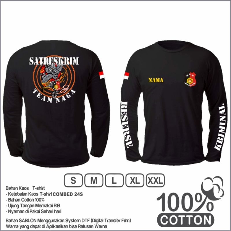 kaos Satreskrim lengan panjang terbaru/team naga