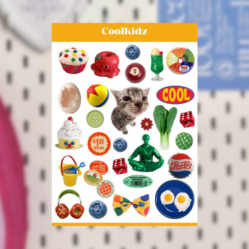 

COOLKIDZ DECO STICKER SHEET FOR JOURNALING SCRAPBOOK DECO NOTEBOOK PHONECASE