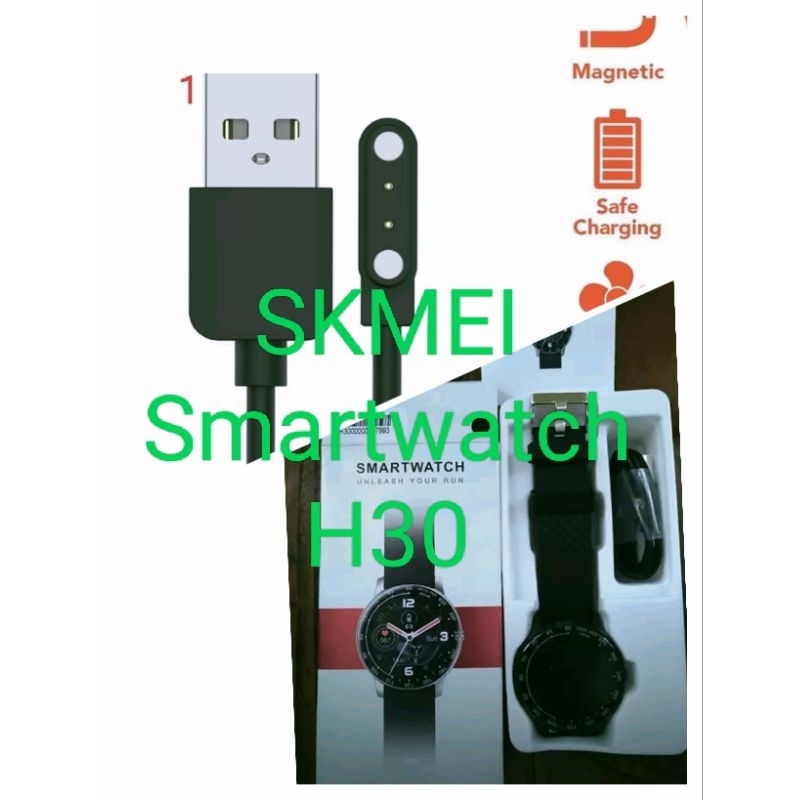 SKMEI Smart Watch H30 Kabel Charger Smartwatch H30 SKMEI Magnetic 2 Pin