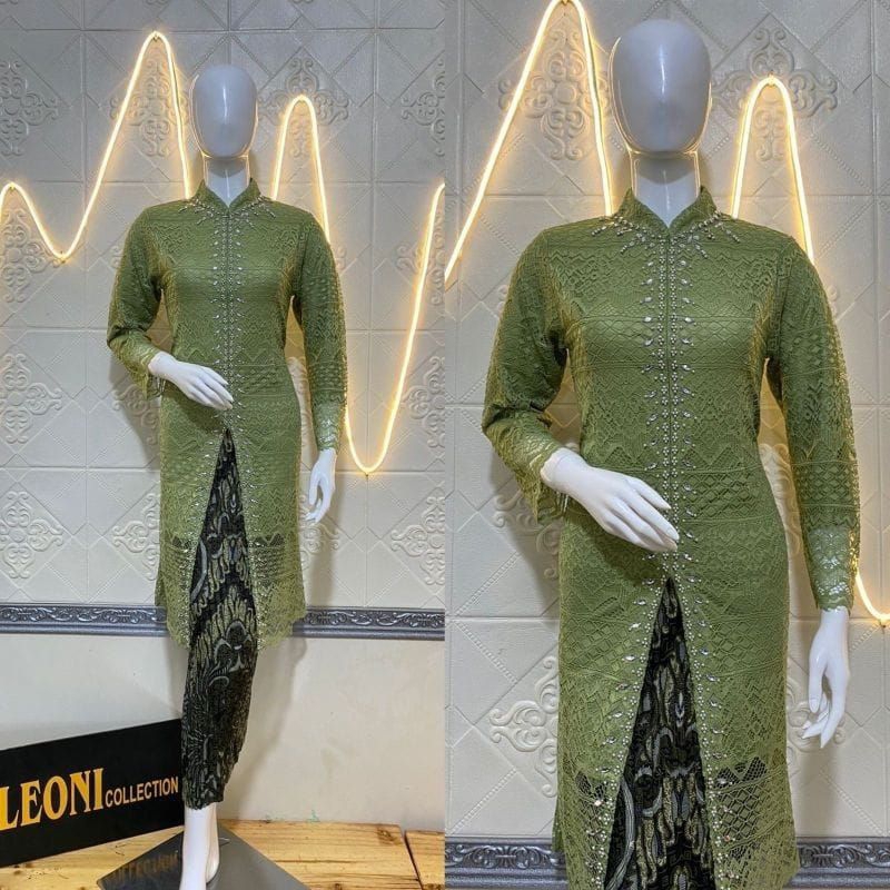 Setelan Kebaya Tunik Payet/Tunik Brokat/ Kebaya shanghai/Kebaya modern/Kebaya tulle/Kebaya favorit