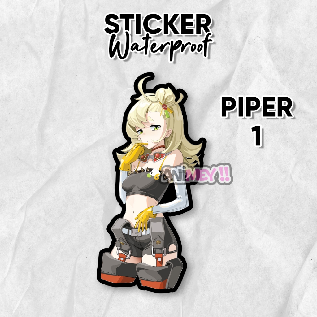 

Stiker Piper Wheel Game Zenless Zone Zero / Sticker Anime Waterproof