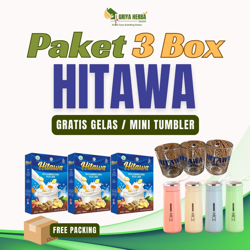 

( paket 3 box ) hitawa susu etawa premium plus jahe gratis hadiah cantik