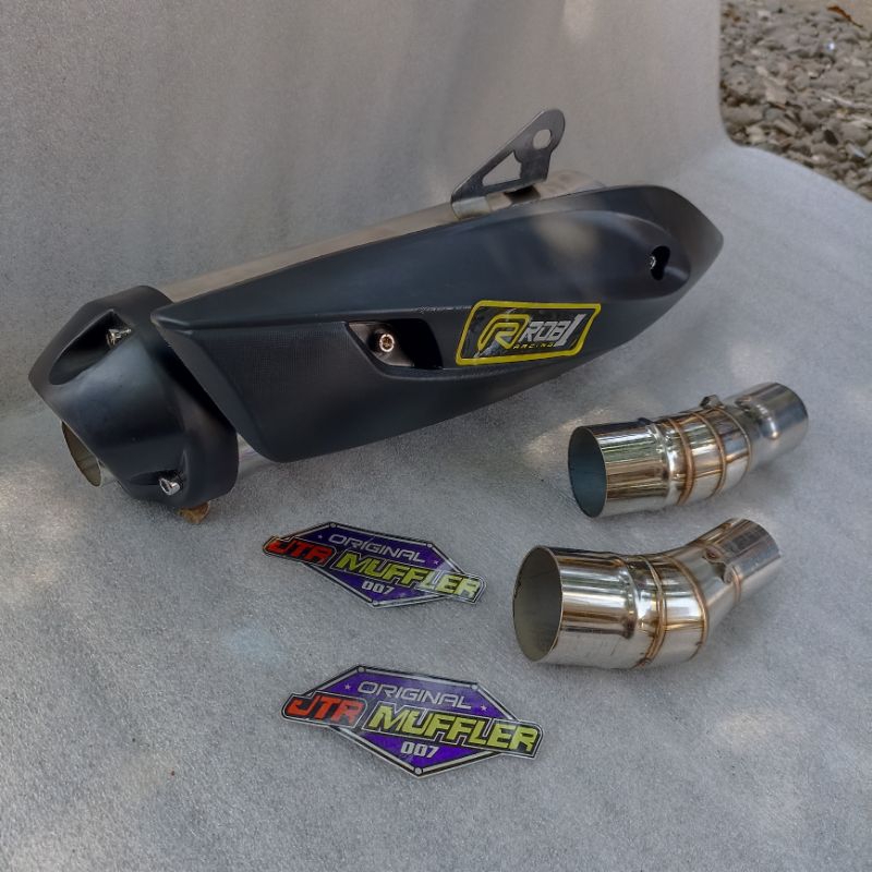 Knalpot Rob1 bass adem Ninja 250 fi ninja 250 karbu R25 mt25 Mt25 Z250 Z250SL Ninja 250 sl Rr mono