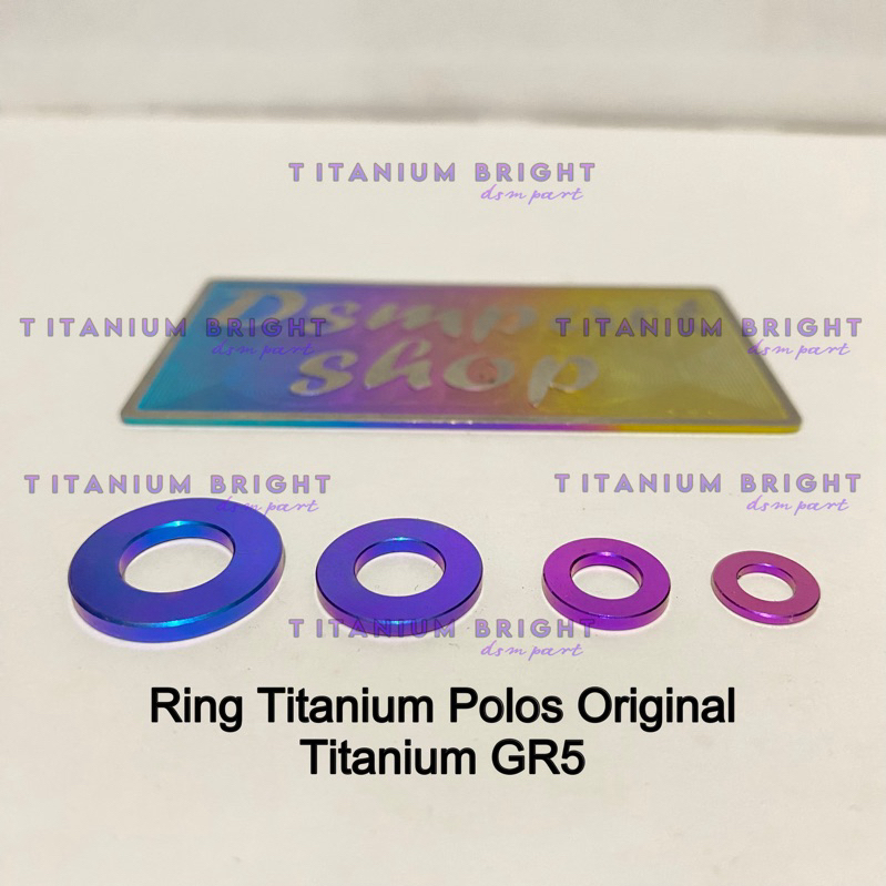 Ring Baut Titanium M5 M6 M8 M10 M12 M14 Model polos Original Titanium GR5