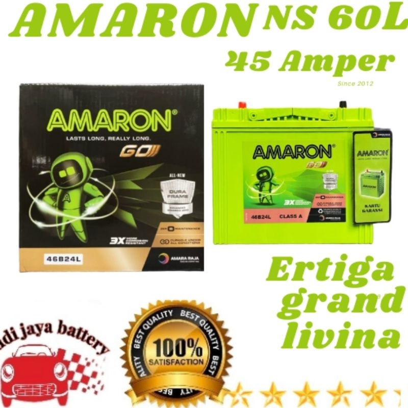 Aki kering Amaron NS 60L 45 Amper grand Livina Ertiga Expander