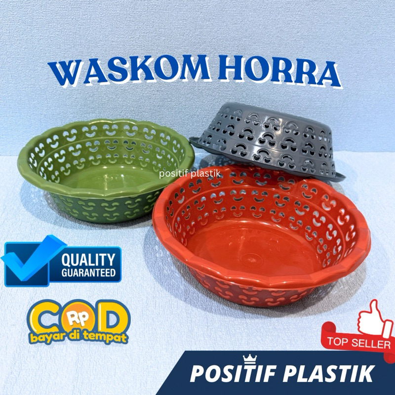 Wakul Hajatan / Ceting HORRA CERIA (1 lusin/12pcs) Bakul Nasi Plastik Baskom Hajatan