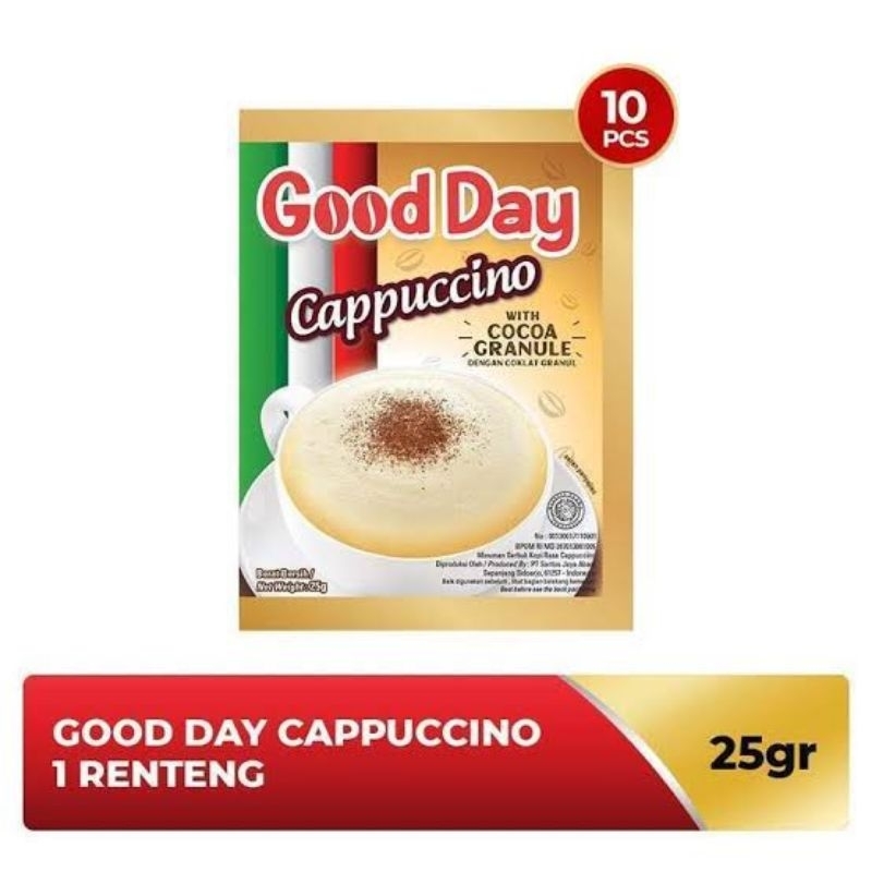

Good Day Cappuccino 10 Sachet 250grm Coffee - Kopi Instant