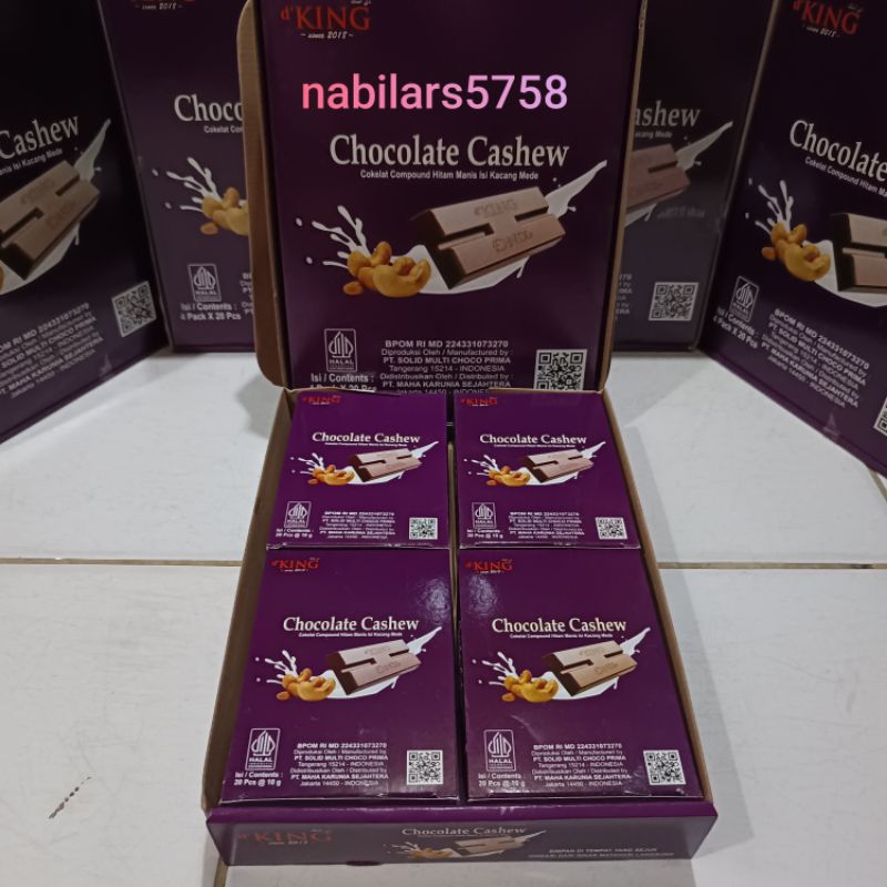 

Coklat Cashew Musdalifah 1 Dus isi 4 Pack (80 Batang)