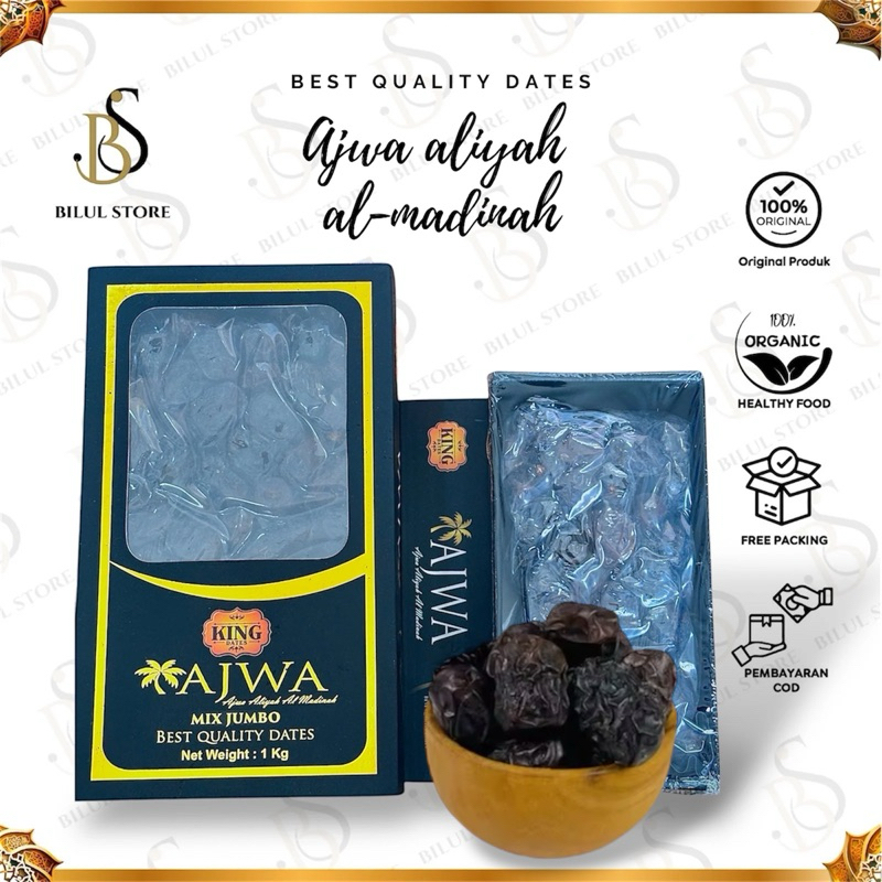 

KURMA AJWA Aliyah Al-Madinah kemasan 500g-1kg
