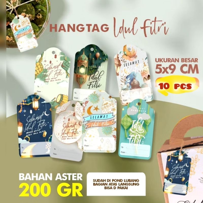 

10 pcs hangtag lebaran hangtag parcel hangtaq hampers