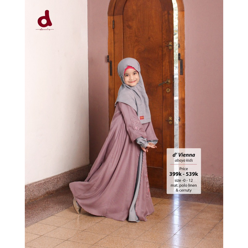 sale 30% / gamis anak d’vienna dannis / jubah anak terbaru dannis / baju muslim anak perempuan / sar