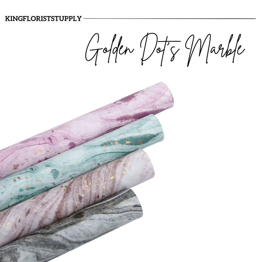 

Kertas Pembungkus Bouquet Motif Gold Flakes Marble Flower Wrapping Paper Kertas Buket transparant