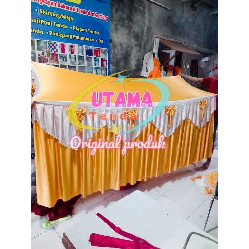 taplak meja/cover meja kotak non busa 250x70x70 cm