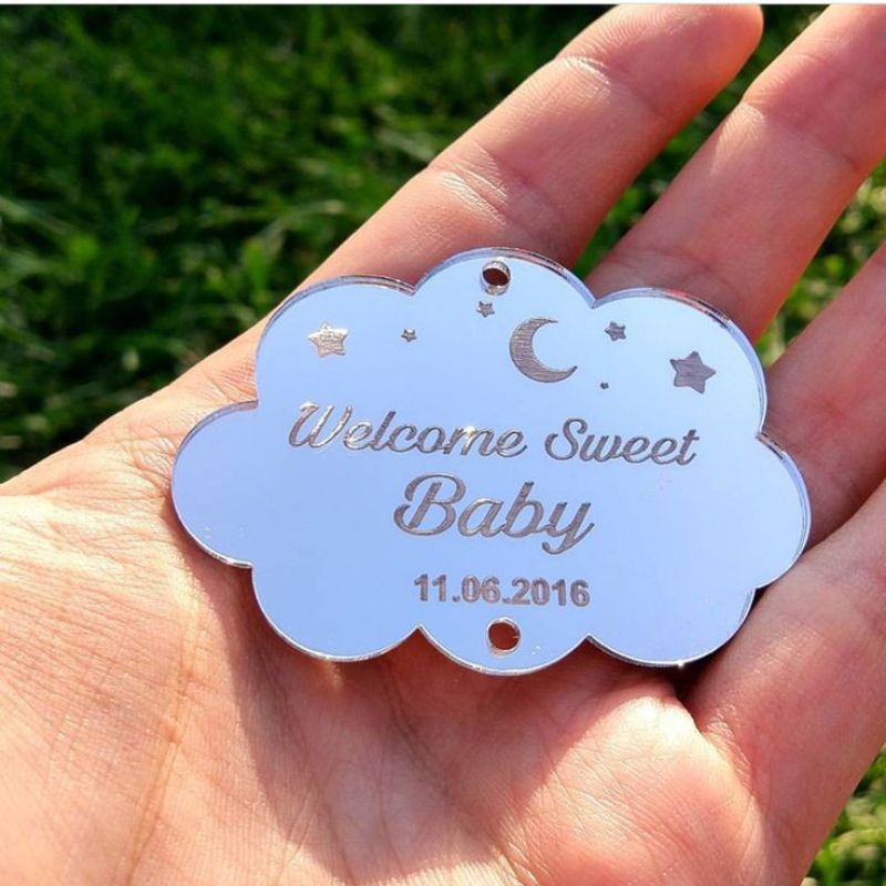 hangtag akrilik babyborn // tag baby born // tag baby // tag hampers baby // tag akrilik // tag acry