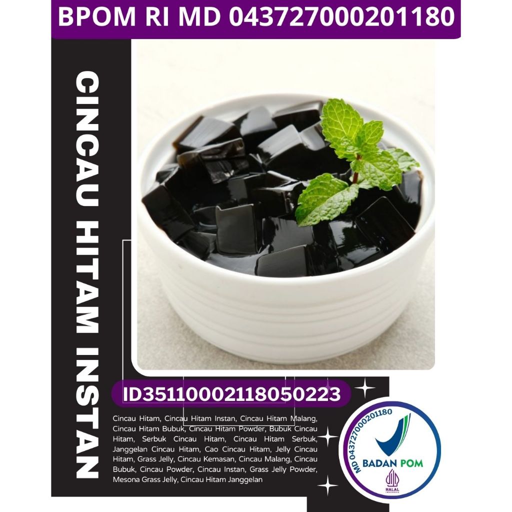 

REKOMENDASI Cincau Hitam Instan, Serbuk Cincau Hitam Kemasan Aluminium Foil 1 Kg