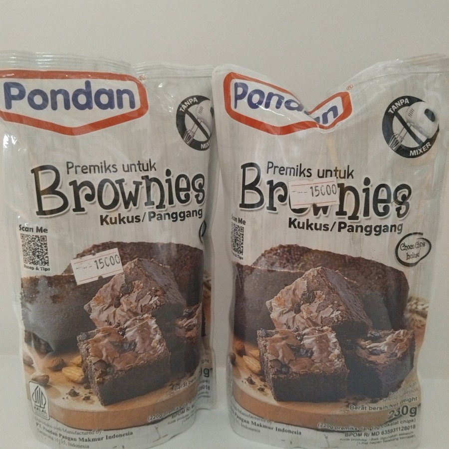 

Pondan Premiks Brownies Kukus Panggang