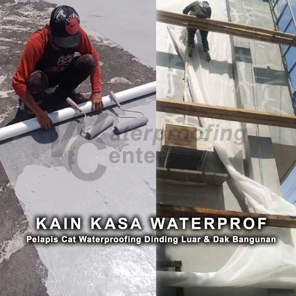 Kain Kasa Waterproof Serat Polyester Pelapis Cat Waterproofing Dinding Dak