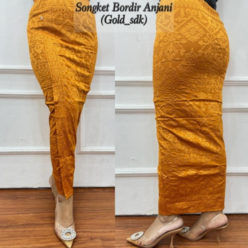 KAMEN JADI BORDIR SONGKET PREMIUM STRECH ANJANI // ROK BORDIR SONGKET BALI// KAMEN JADI