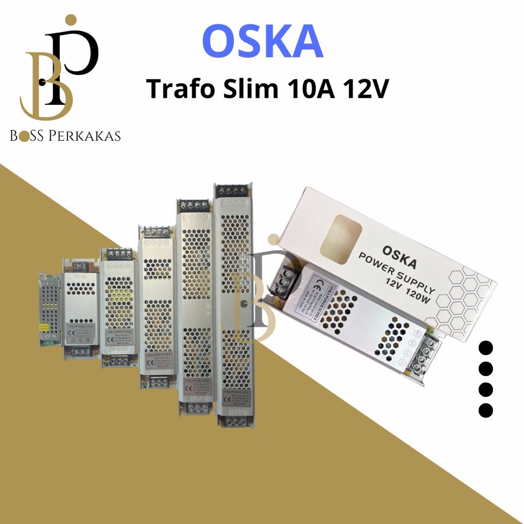 Trafo Slim Adaptor Power Supply Oska 10A 12V // Trafo Slim 10A 12V Oska