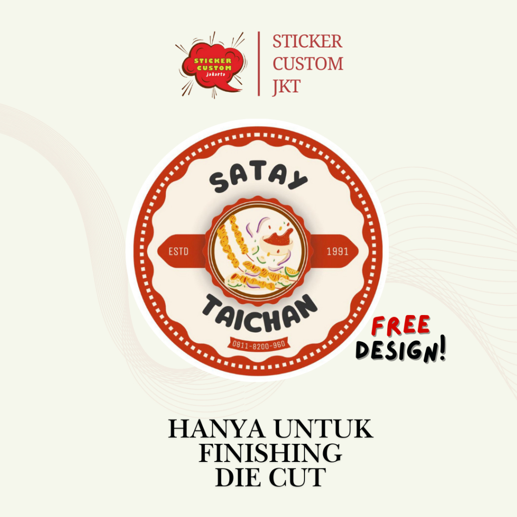 

Stikercustomjkt Cetak Stikel Label Makanan / Label Kemasan TAMBAHAN DIE CUT EKSTRA
