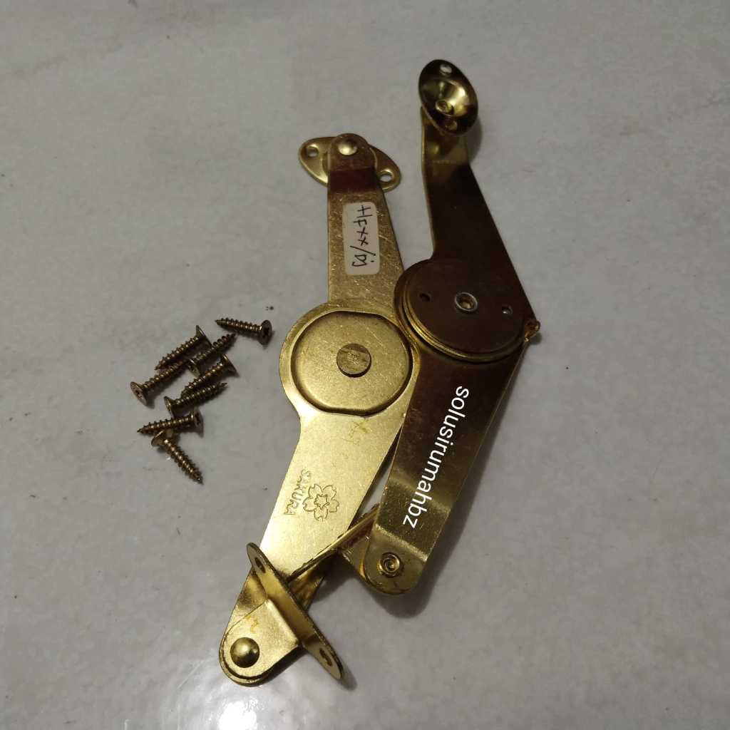 perpasang ENGSEL SALON 5 inch SAKURAJIMA SIKUTAN 5" GOLD EMAS KUNING