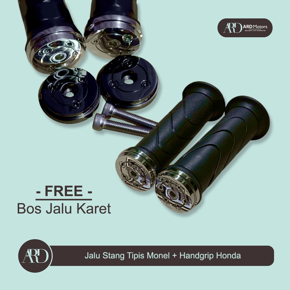 Jalu Stang Monel Jalu Stang Tipis Monel Plus Handgrip Honda Style Plat KT