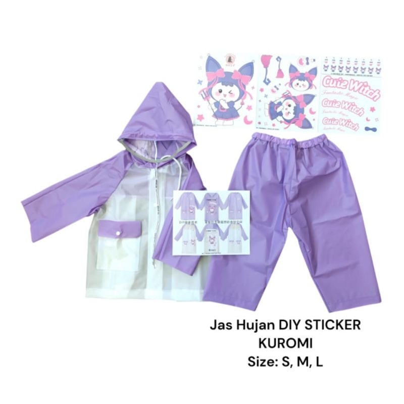 Jas hujan anak setelan celana diy import s.m.l