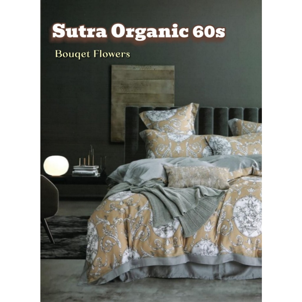 Sprei Set Sutra Organic Serat Bamboo Original 60s / Sprei sutra organic / sprei sutra kingkoil , spr